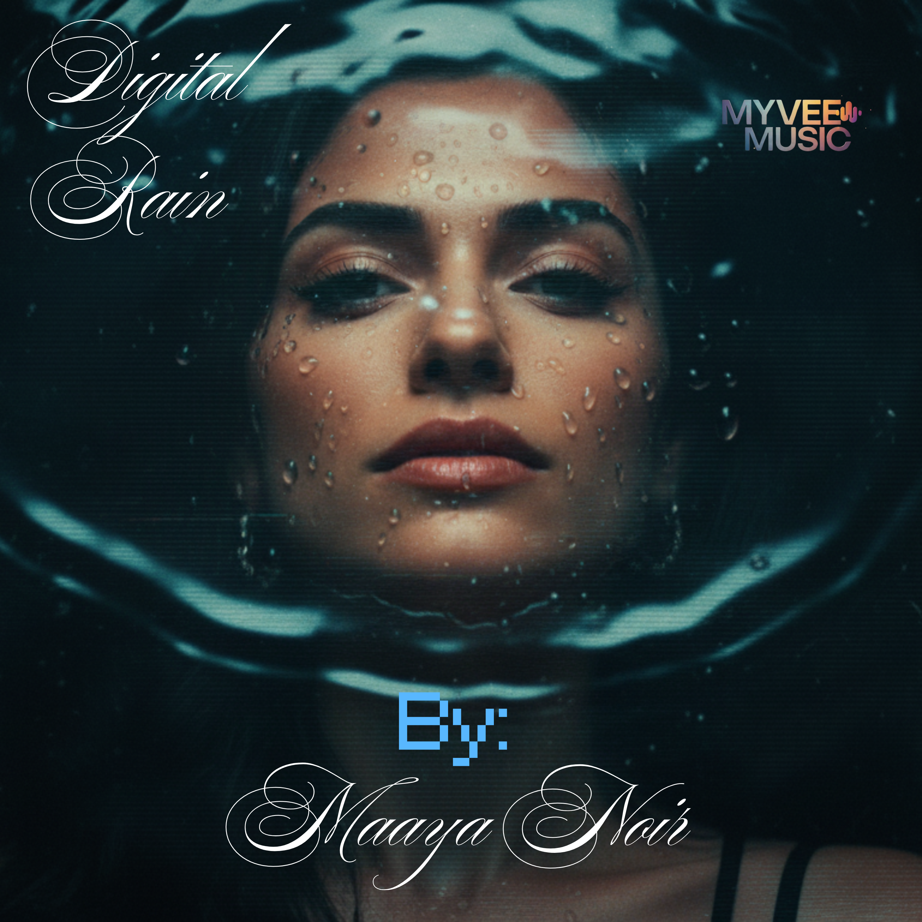 Digital Rain cover art - ethereal blue-toned dreamscape capturing late-night atmospheric R&B